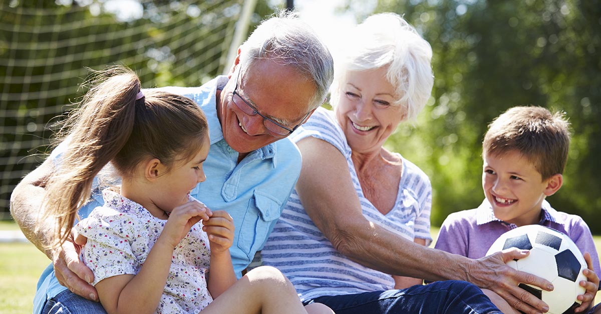 grandparents with grand children