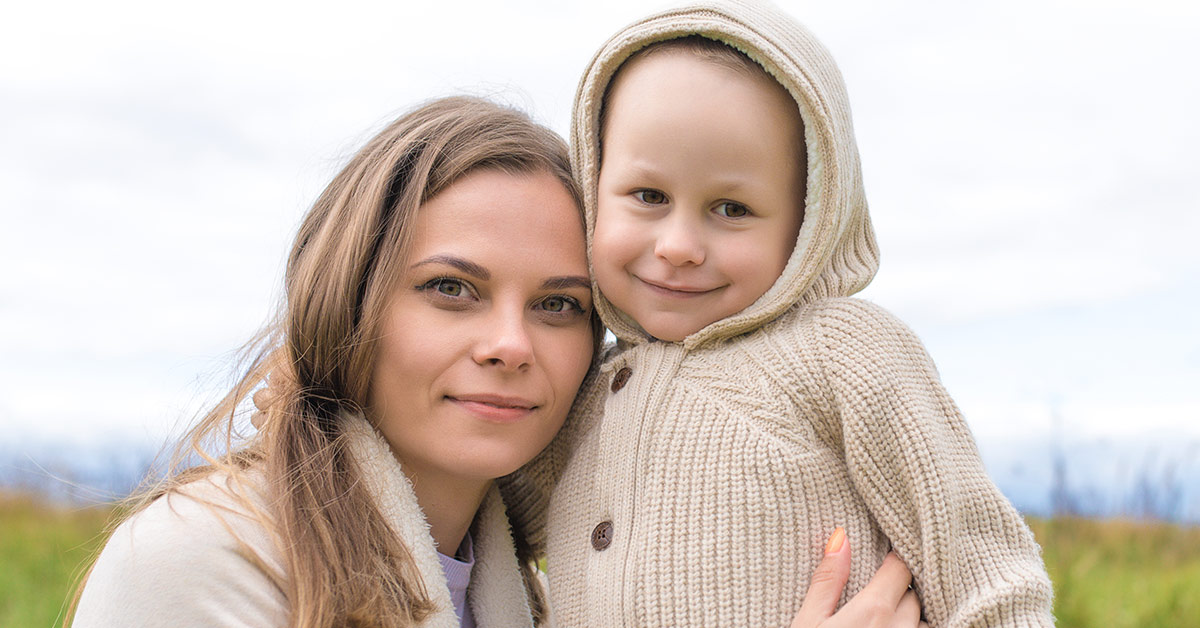 child with mother