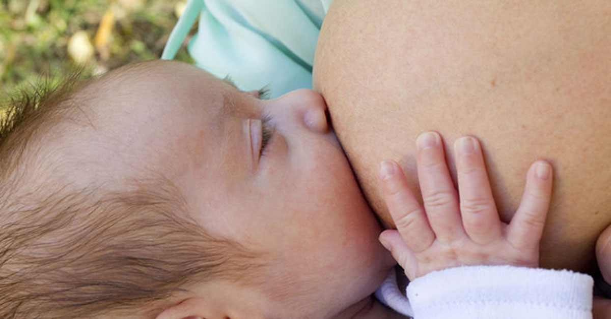 baby breastfeeding