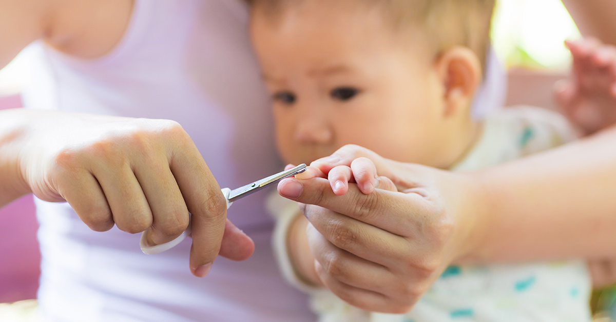 clipping baby's nails