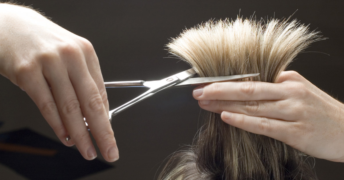 hair being cut