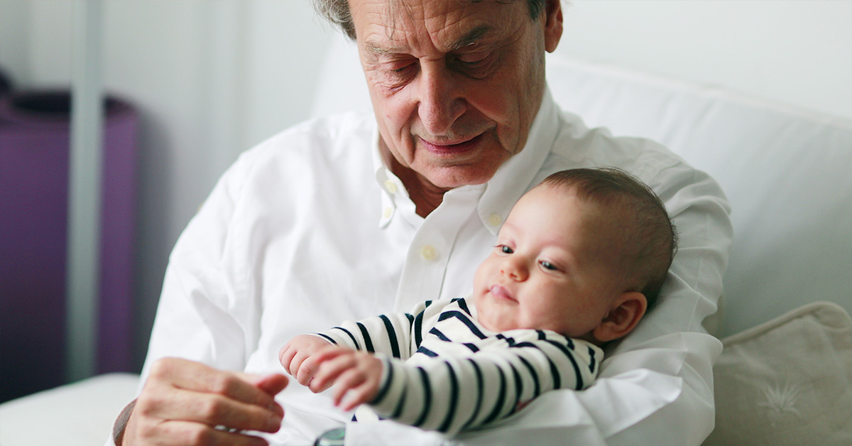 grandfather with his grandson