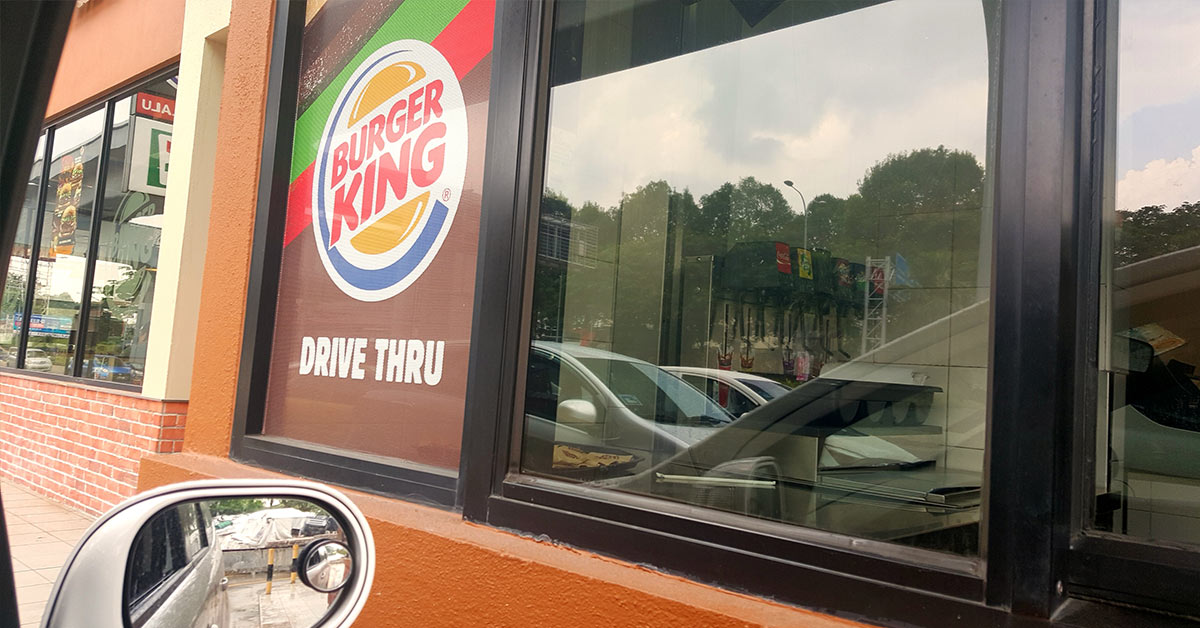 Burger King Drive thru window