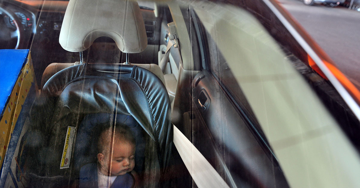 baby in the back seat