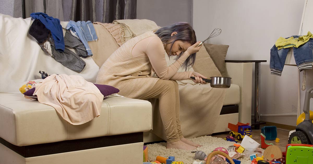 tired stay at home parent