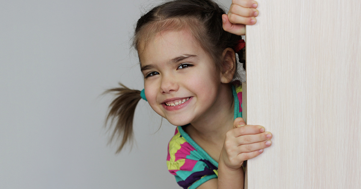 little girl smiling