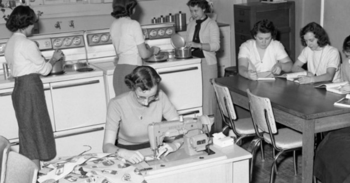 old home economics class
