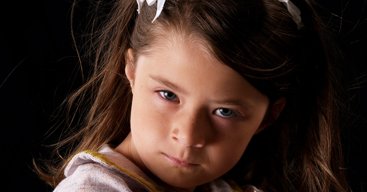 creepy child stare