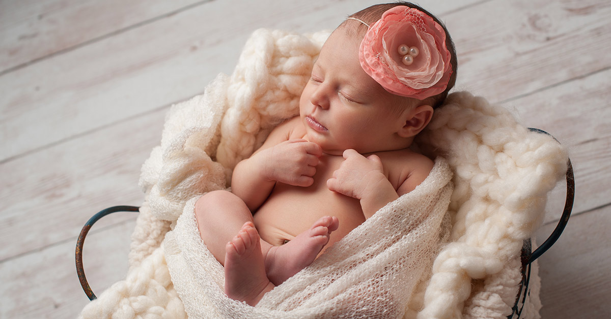 baby in a basket