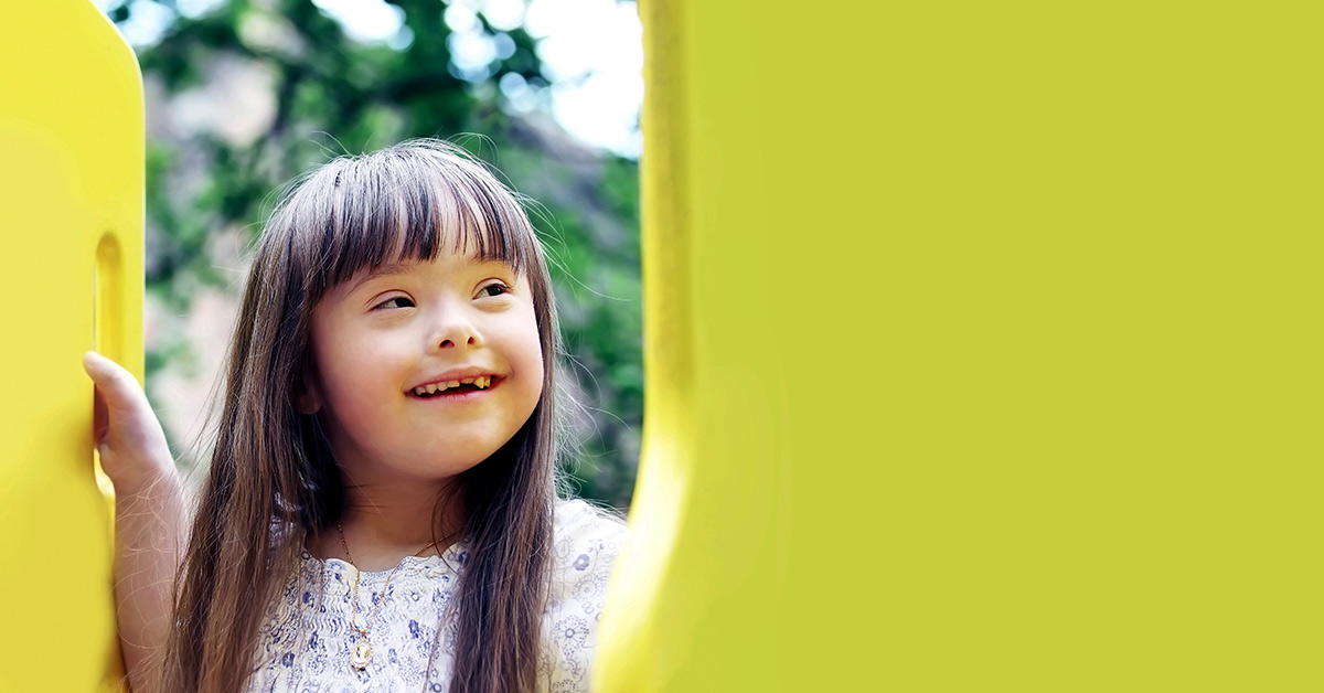 young girl with Down syndrome