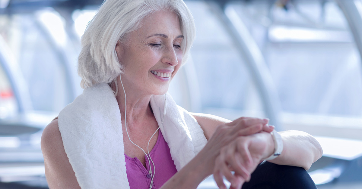 elderly woman exercising