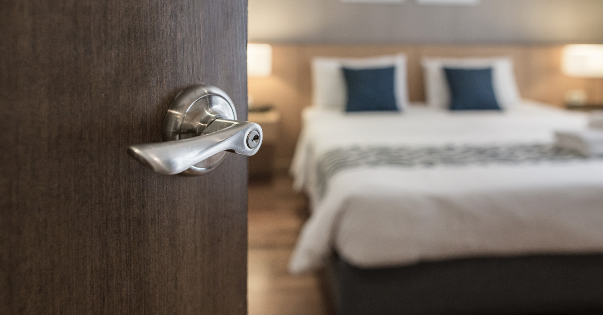an open bedroom door