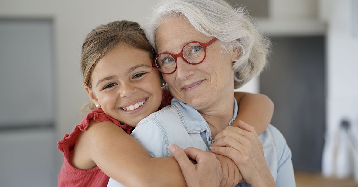 grandmother with grandchild