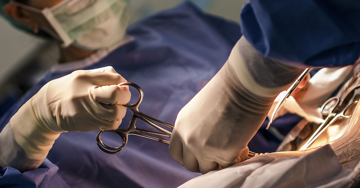 medical professionals performing surgery