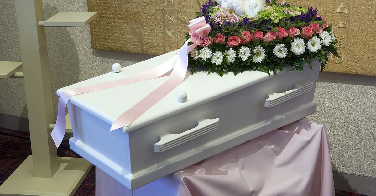 a childs coffin