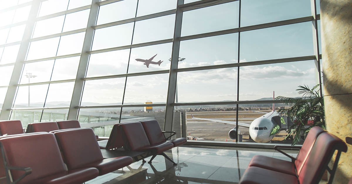view from airport terminal