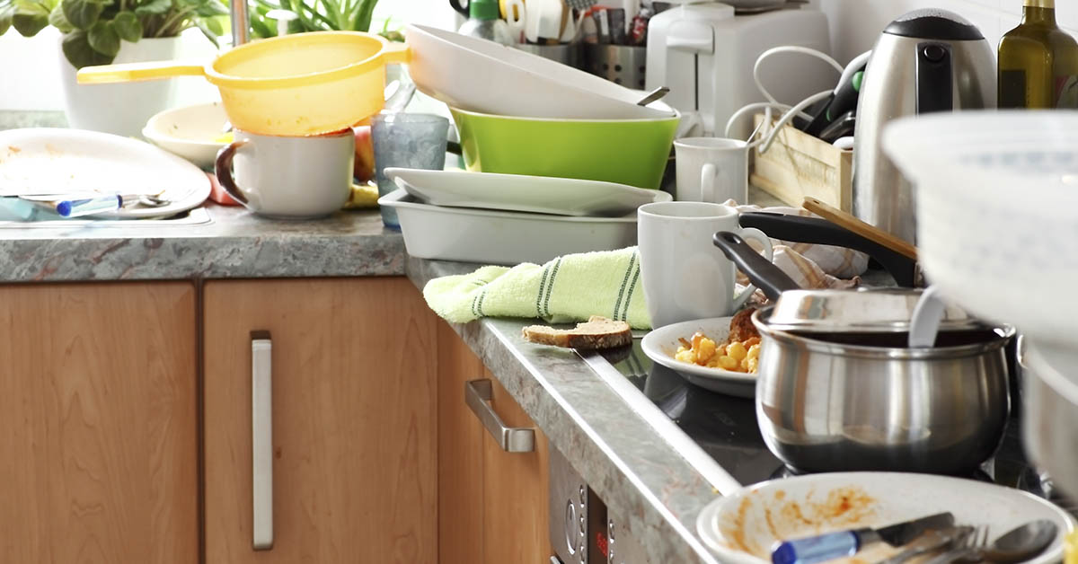 messy kitchen