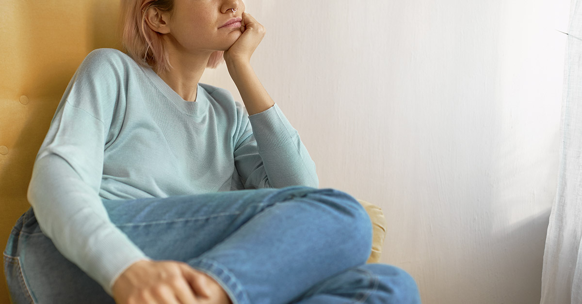 pondering woman