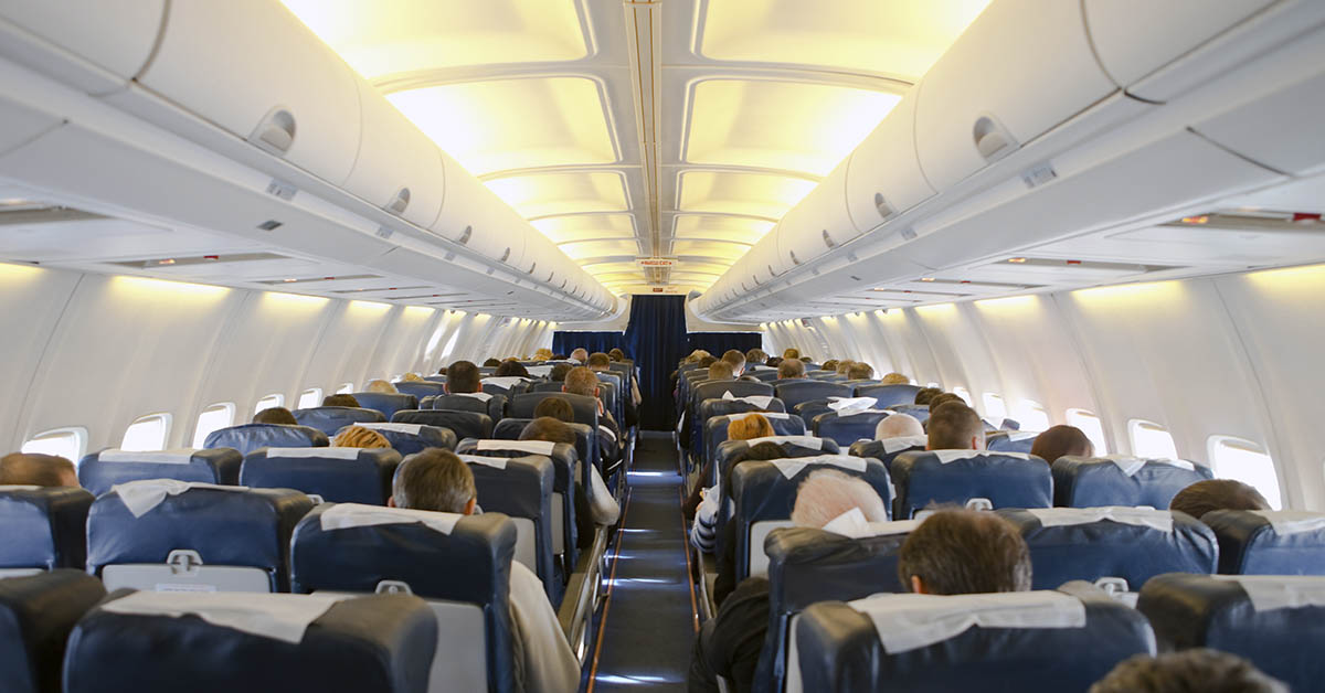 onboard a commercial flight