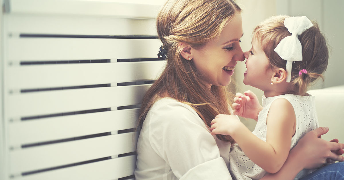 a happy mom with her daughter