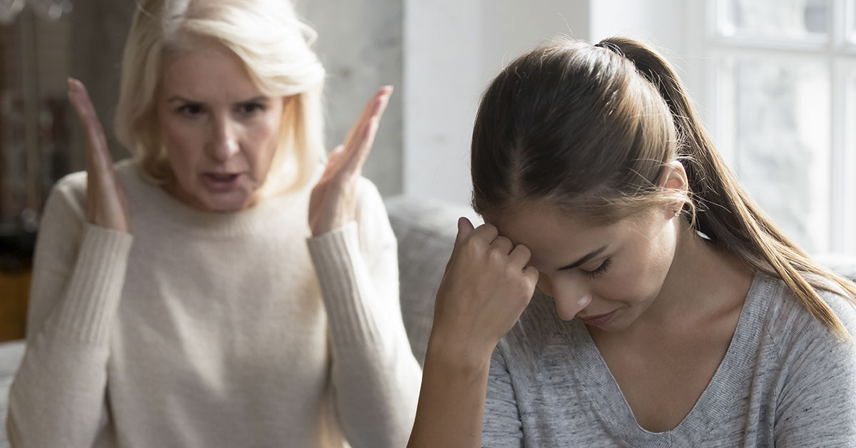mother and daughter in argument