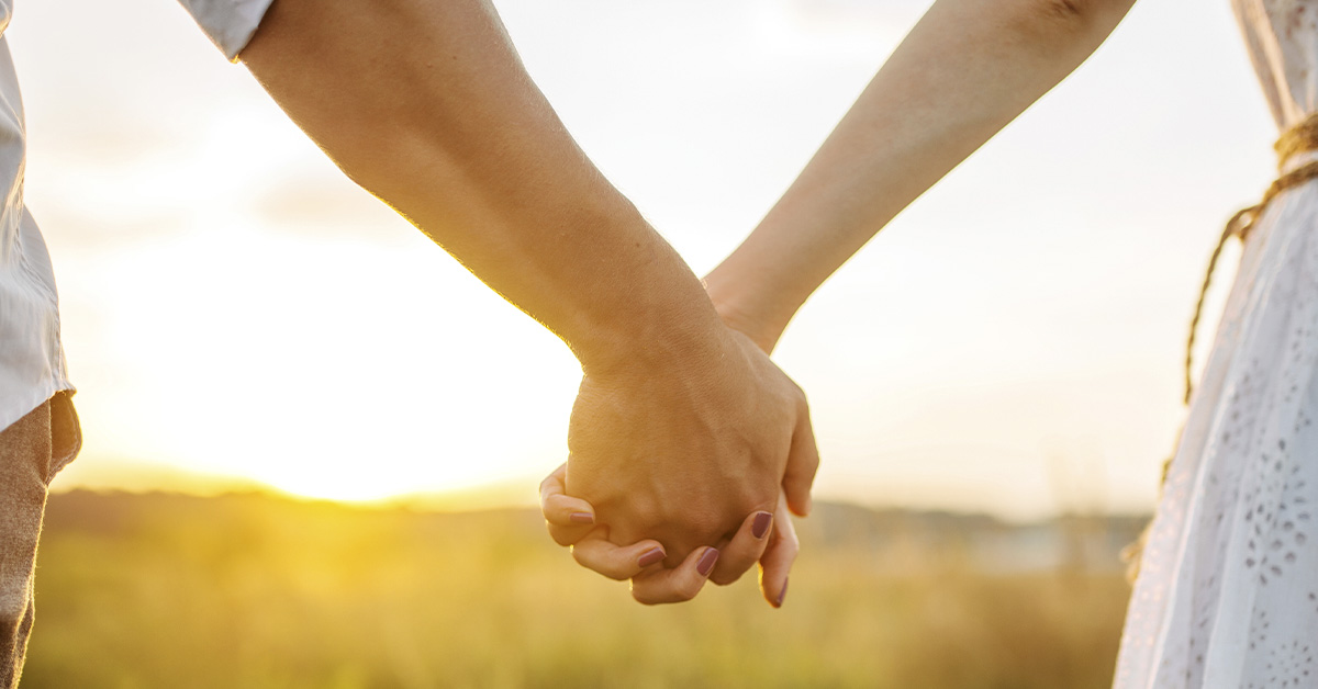 holding hands