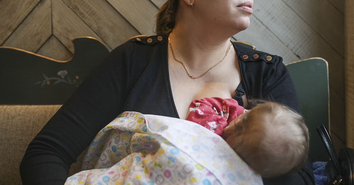 woman breastfeeding