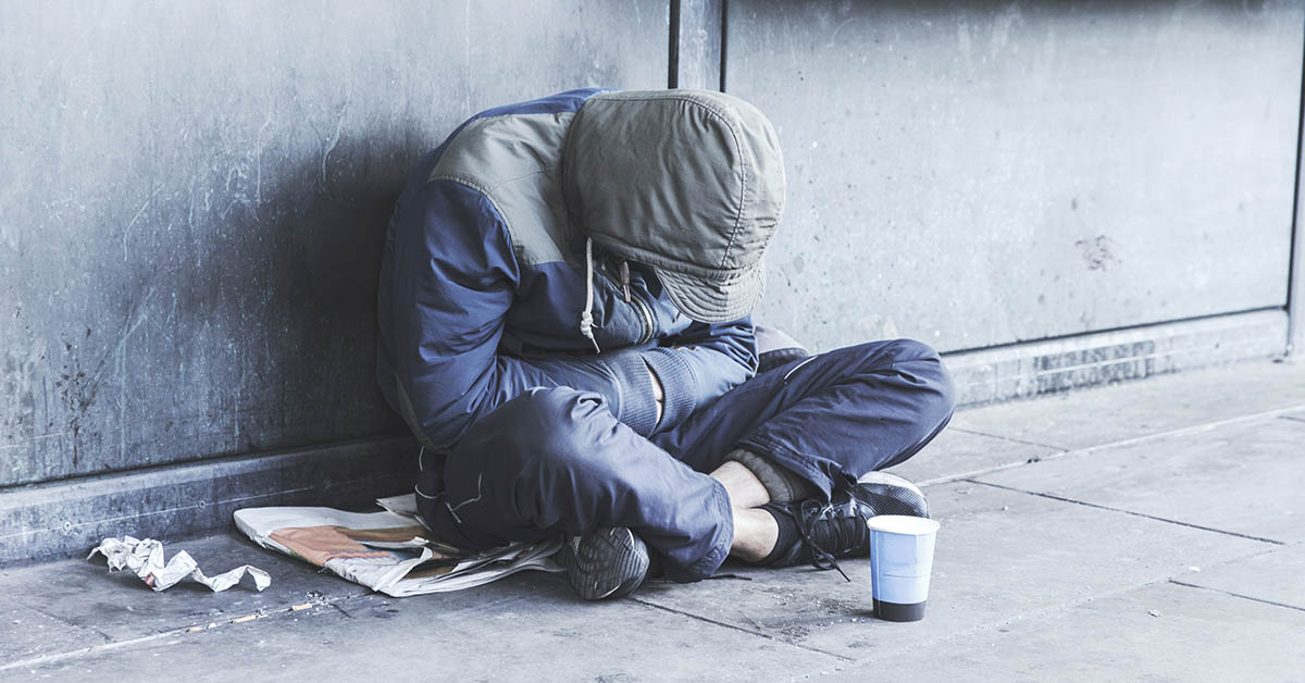homeless man