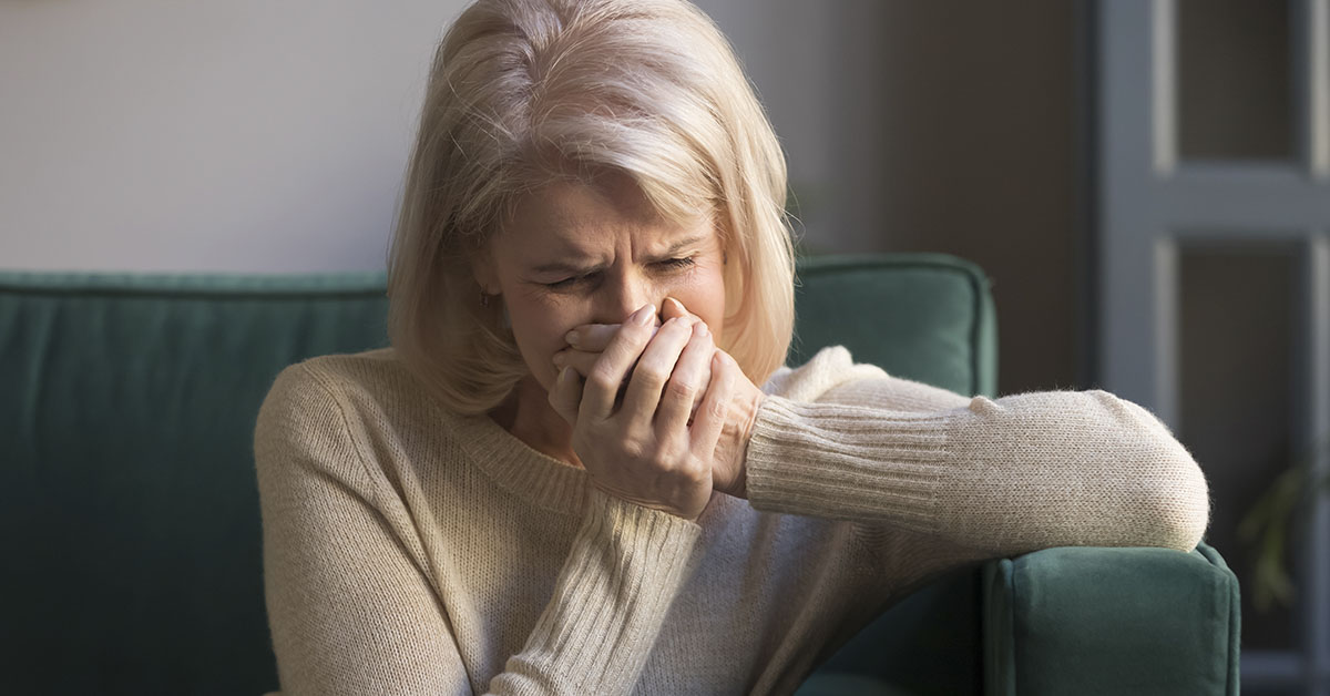 grieving woman