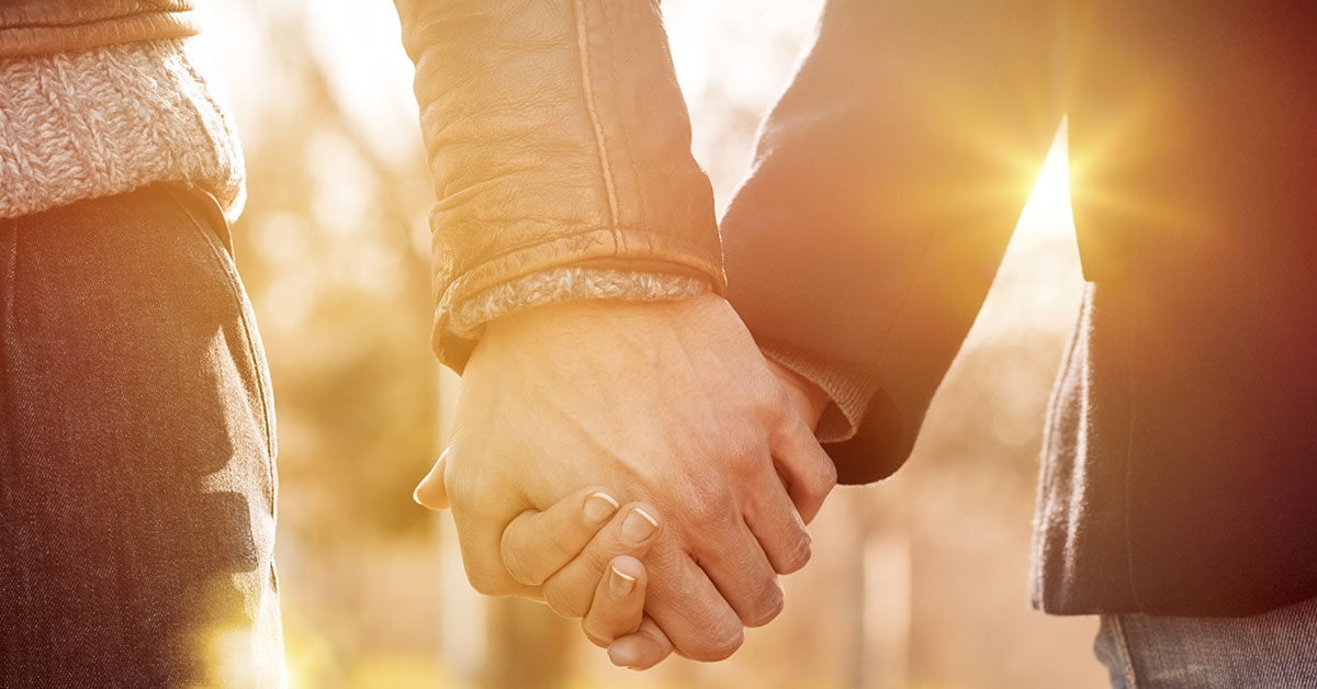 holding hands