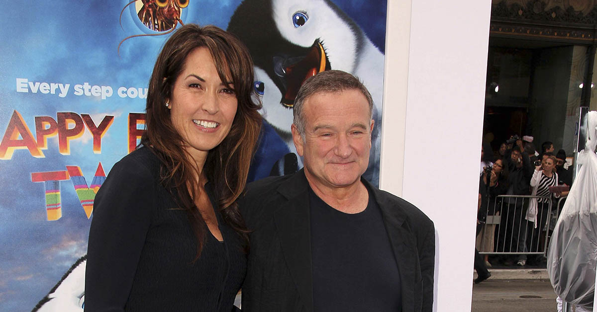 the late Robin Williams with his wife