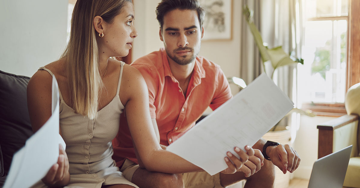 couple going over finances