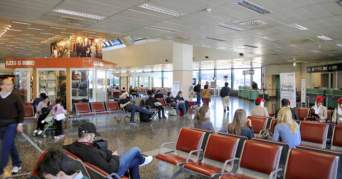 busy airport terminal