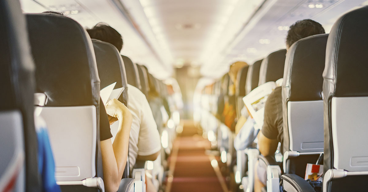aisle on airplane