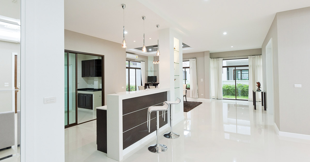 Inside of a neat and tidy home