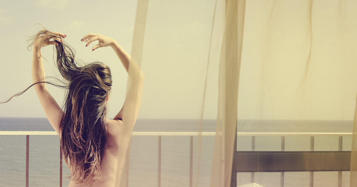 nude woman on deck of ship