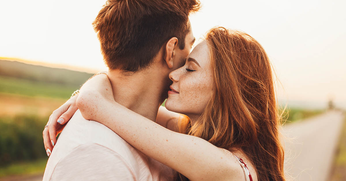 couple embracing