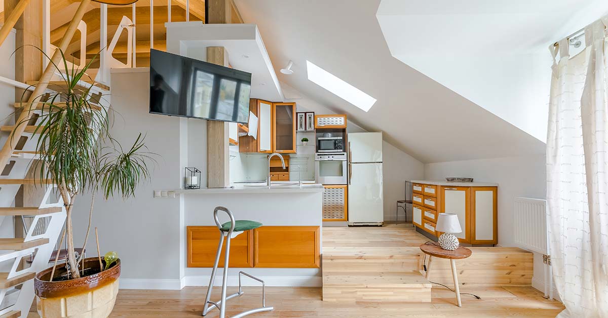 bright light filled living room