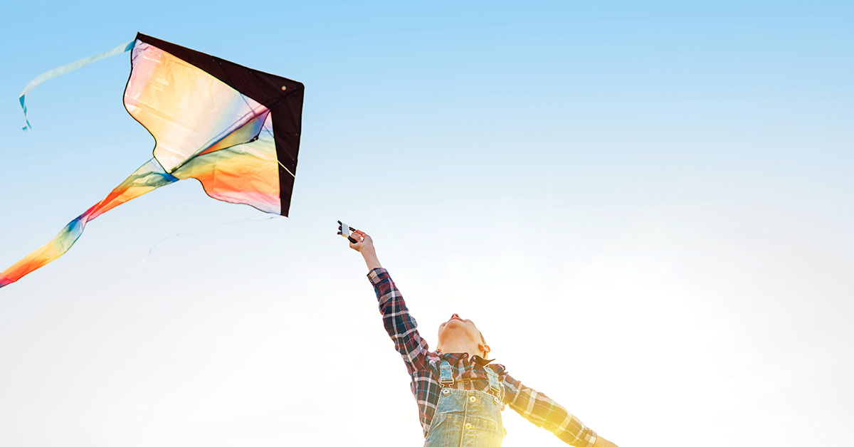 flying a kite