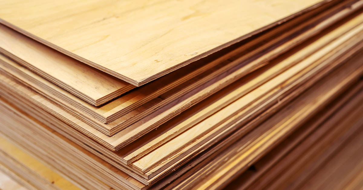 stacks of plywood