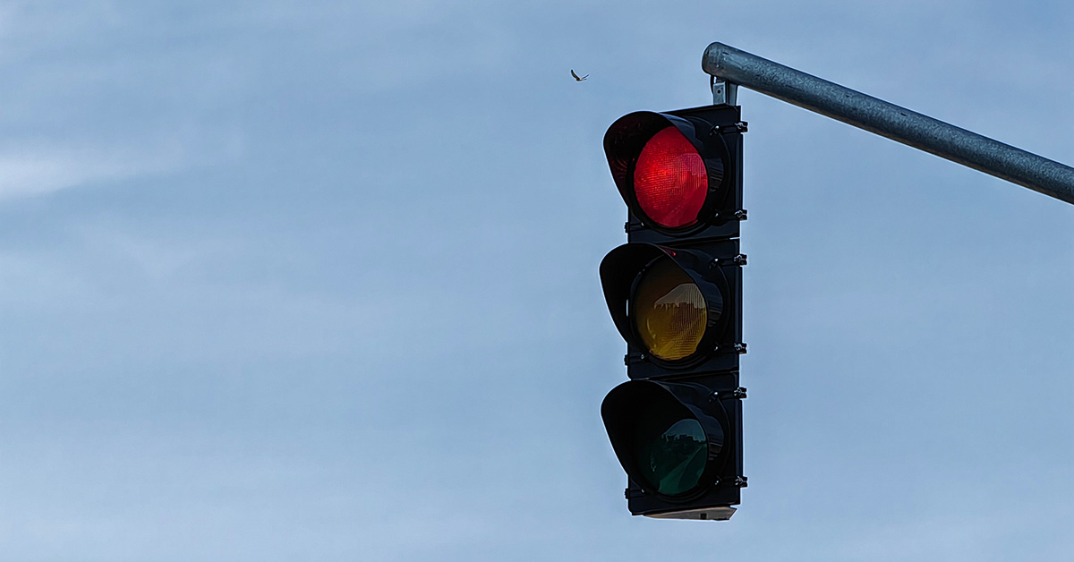 Red traffic light