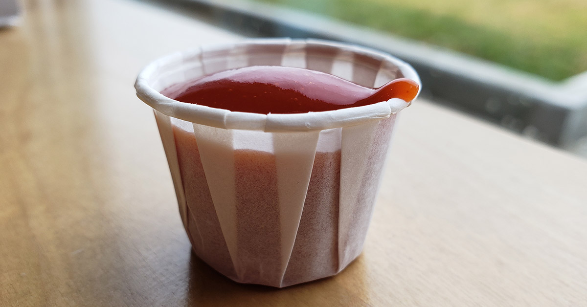ketchup in paper cup