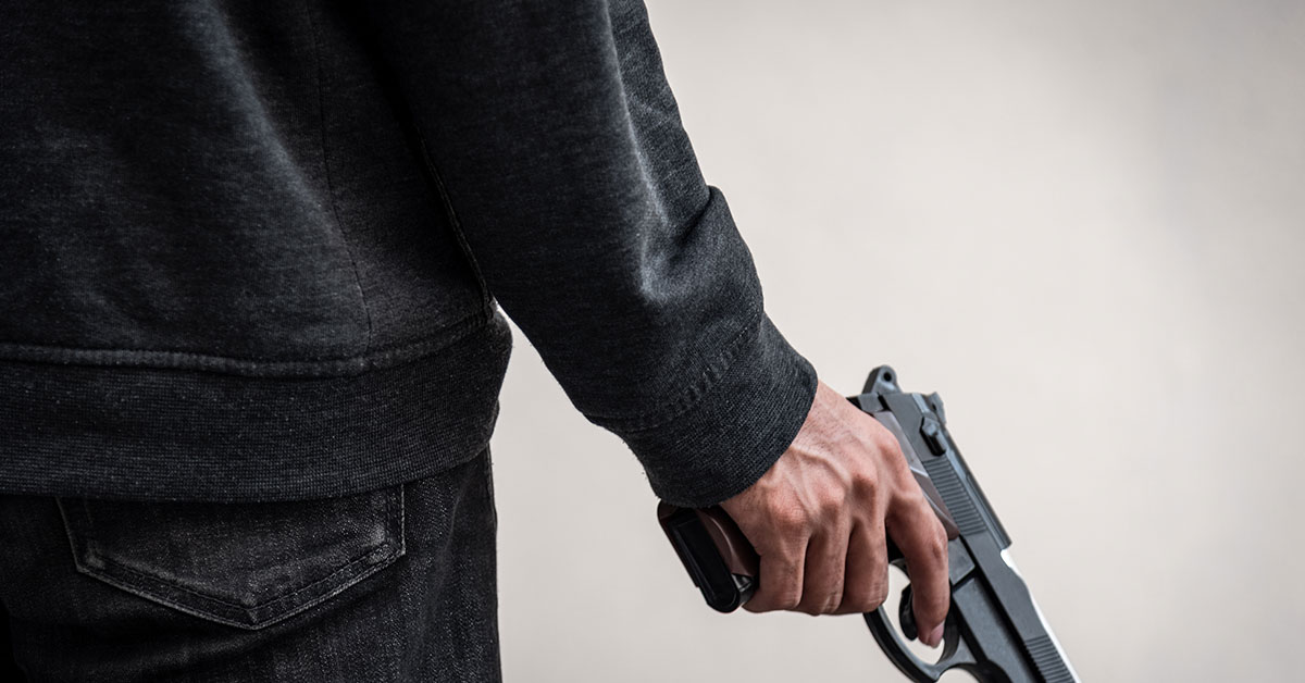 man holding a gun