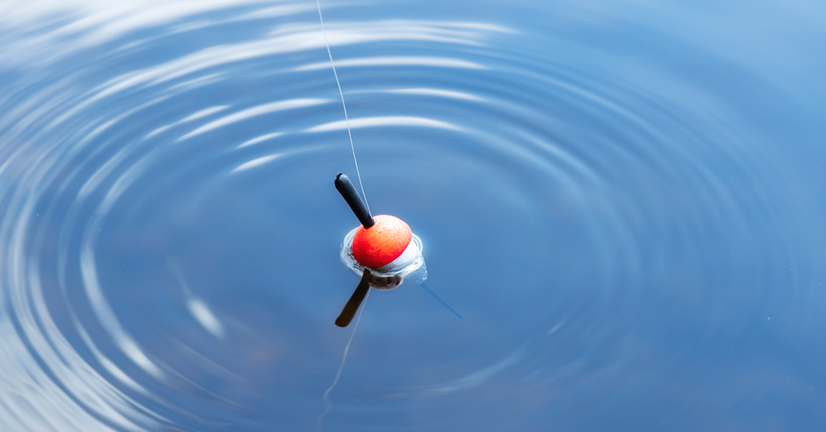 Fishing lure in water