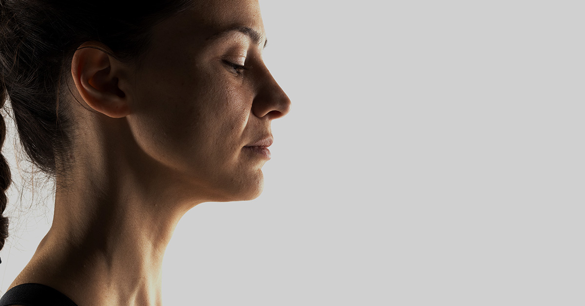 profile view of woman's head