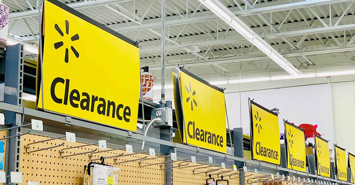 walmart clearance items sale signs