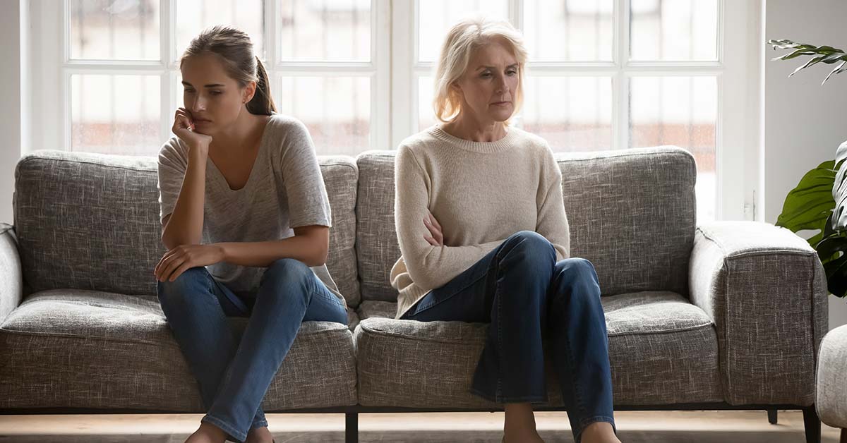 mother and daughter after argument