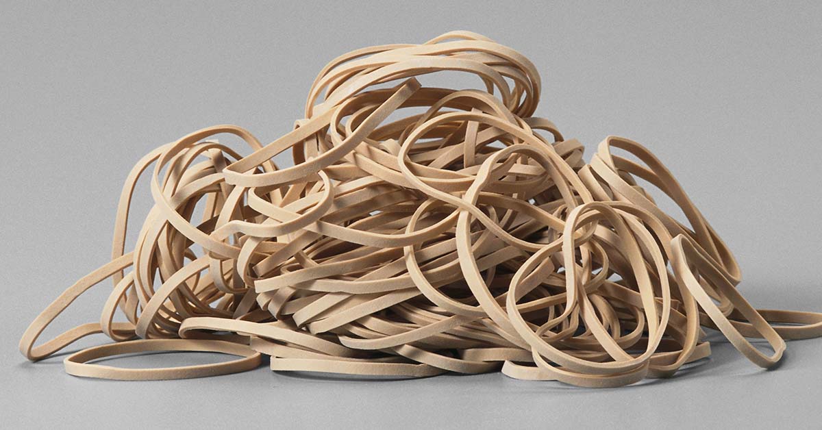 pile of rubber bands