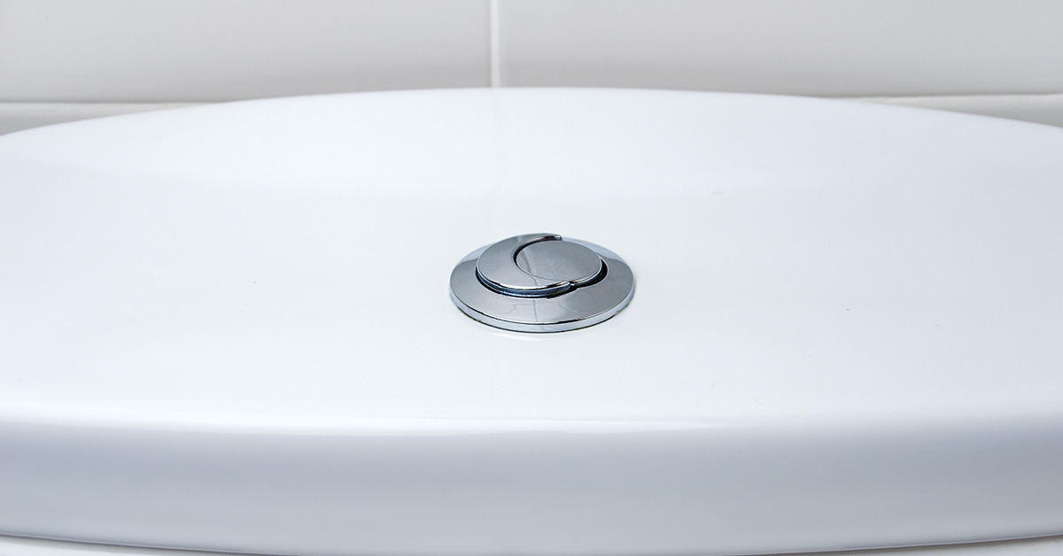 two button flush on top of a toilet