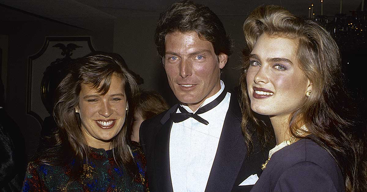 Christopher Reeve with two women